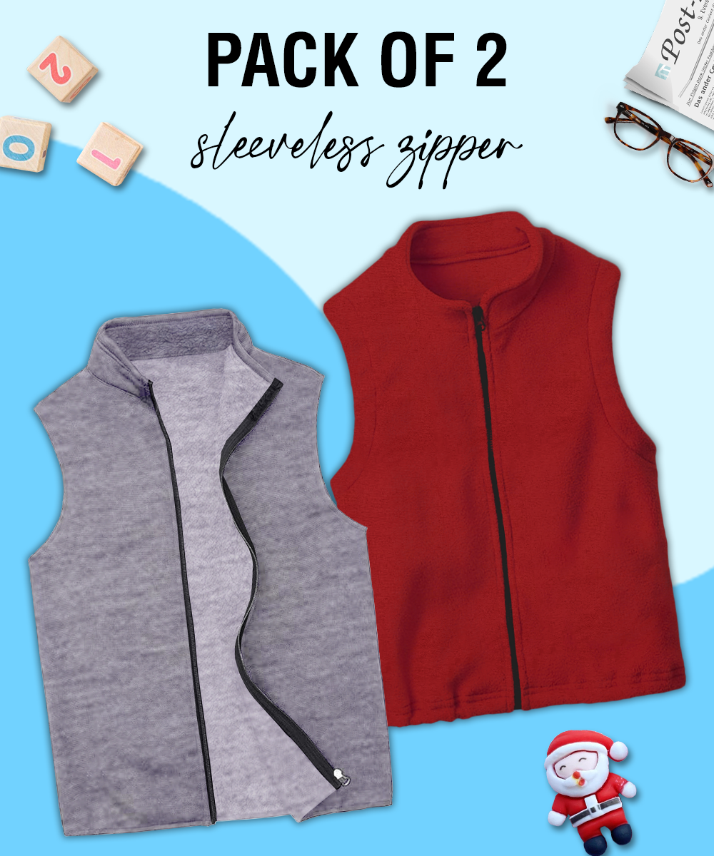 Pack of 2 Junior Sleeveless Jacket