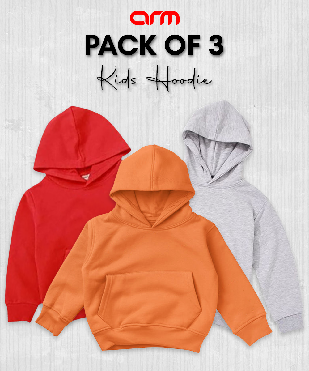 Pack of 3 Basic Hoodie for Kids