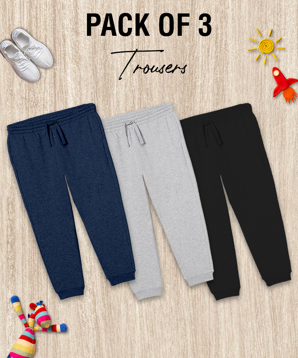 Pack of 3 Basic Trouser for Kids