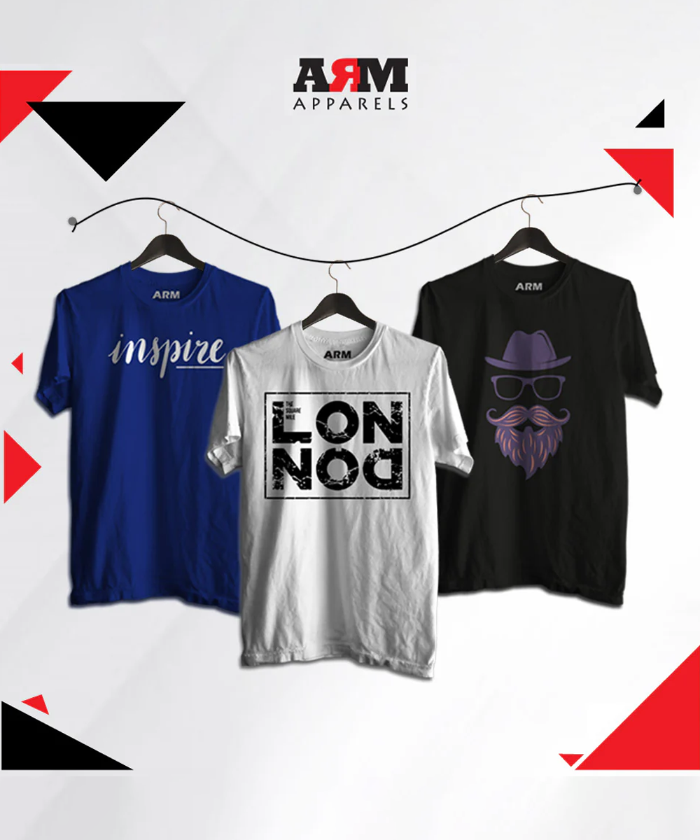 Pack of 3 Premium T-Shirts (BRD-LDN-INS)