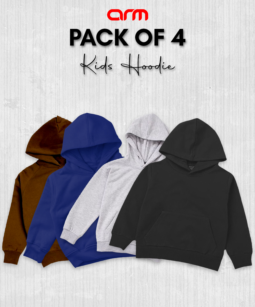 Pack of 4 Basic Hoodie for Kids