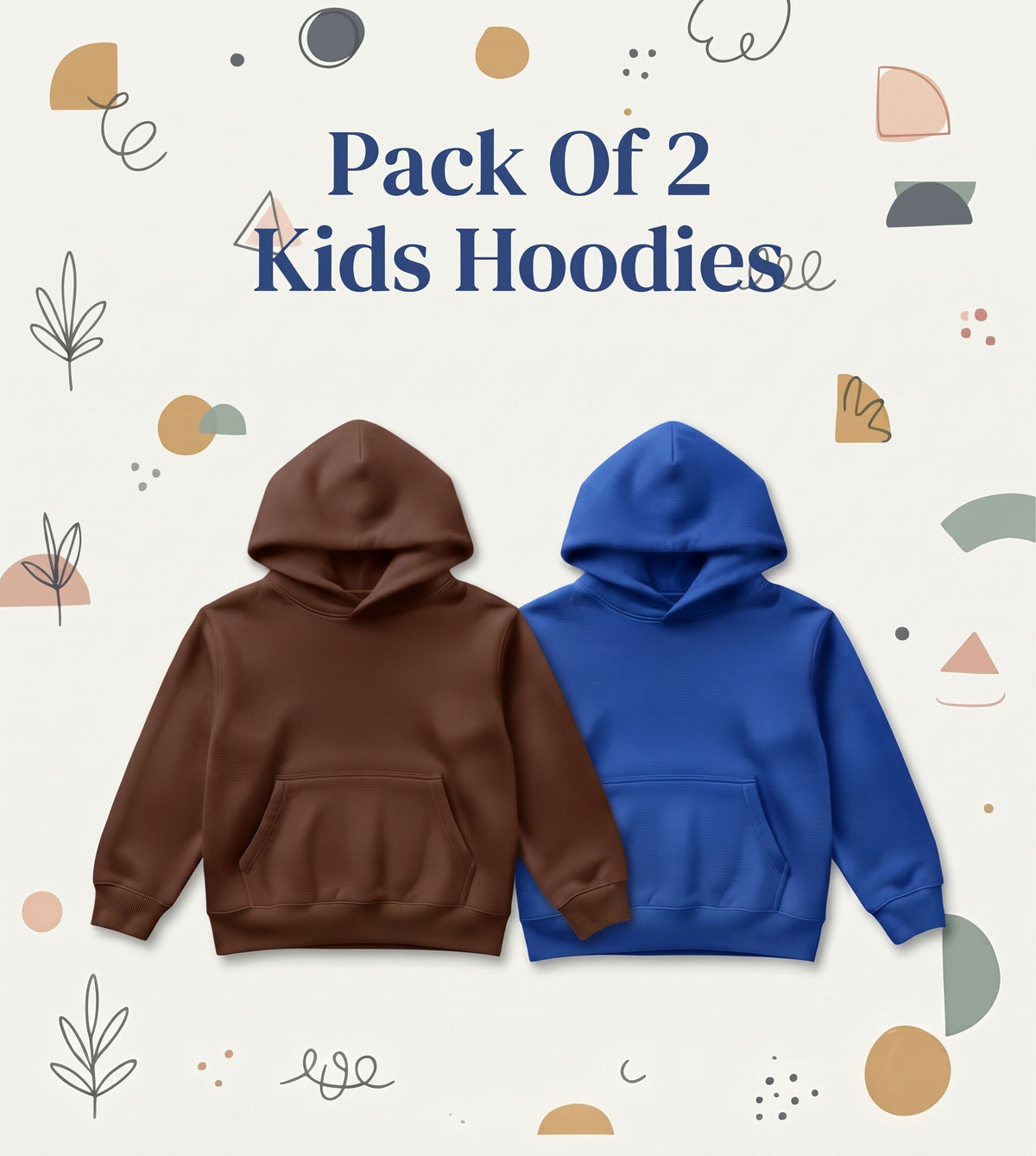 Pack of 2 Basic Hoodies for Kids