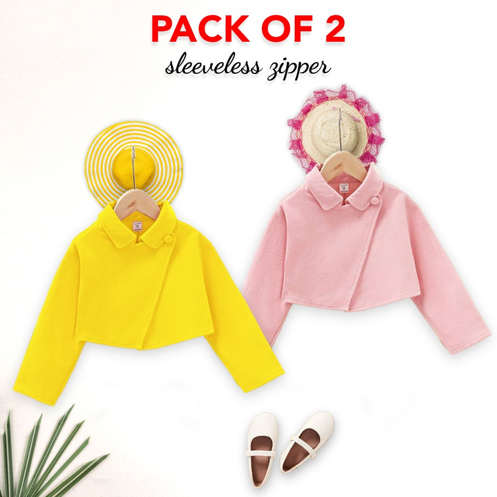 Pack of 2 Cross Button Jacket for Kids