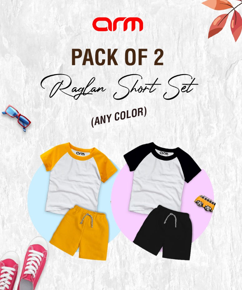Pack of 2 Basic Raglan Short Set