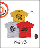 Pack of 3 T-Shirt For Kids - MOM-CAR-BEACH
