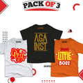 Pack of 3 T-Shirt For Kids - (BOY-AGAINST-LBOSS)