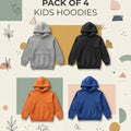 Pack of 4 Basic Hoodies for Kids