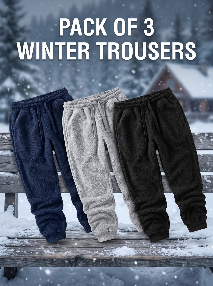 Pack of 3 Basic Trouser for Kids (Winter)