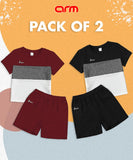 Pack of 2 Panel T-Shirt & Short Set For Kid