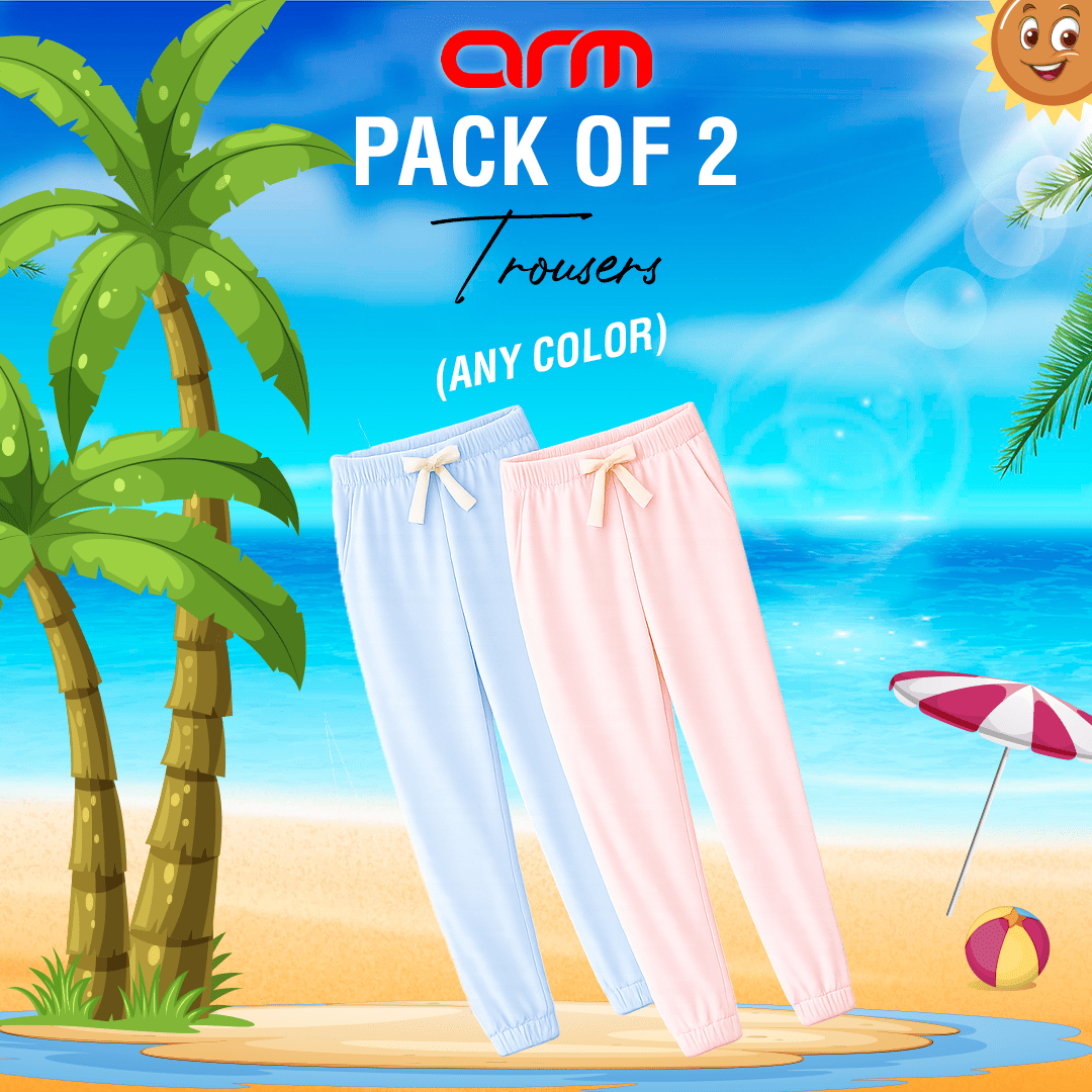Pack of 2 Basic Trouser for Kids (Summer)
