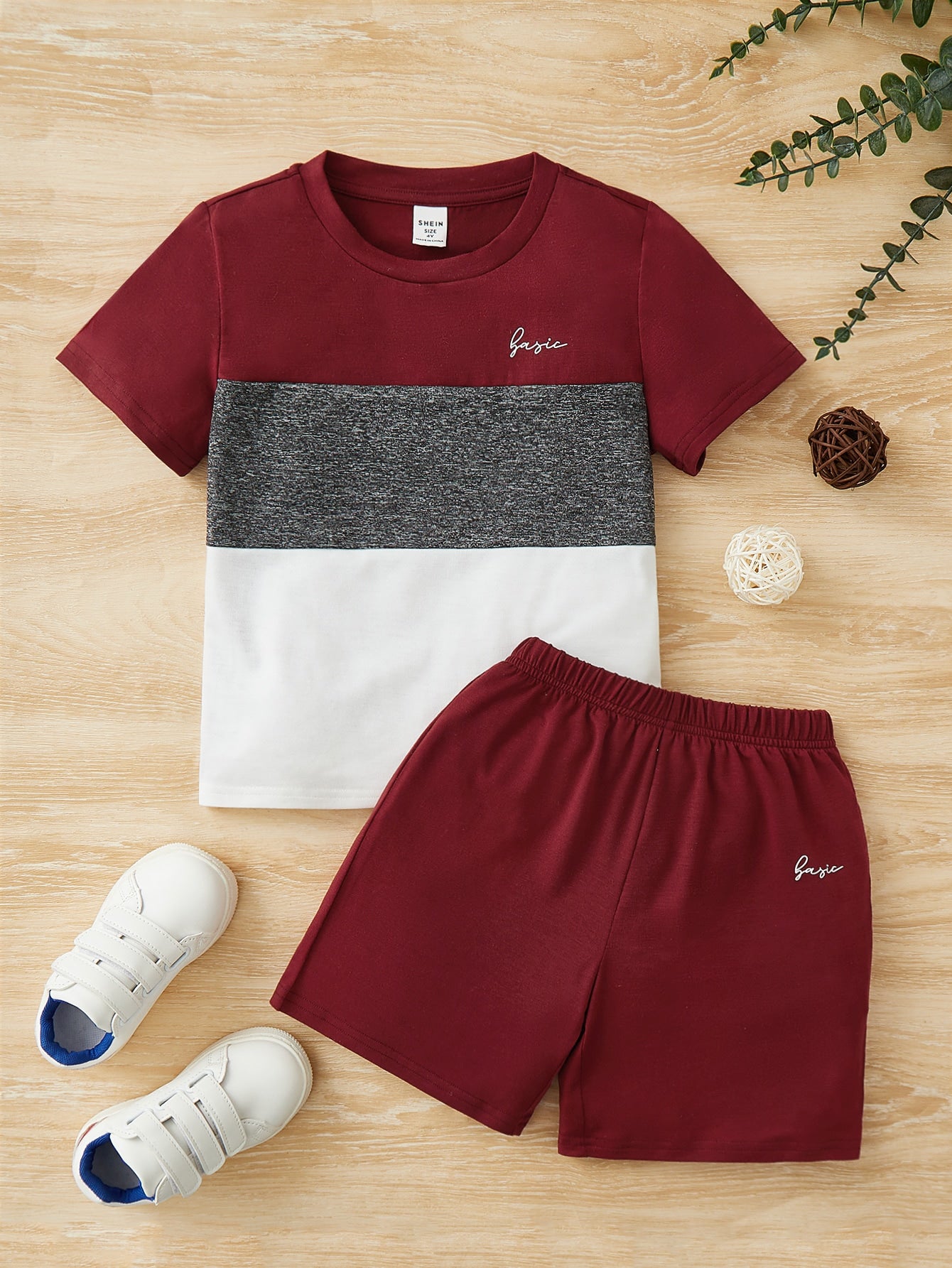 Pattern T-Shirt & Short Set For Kid