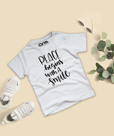 Peace Begins With A Smile T-Shirt For Kids