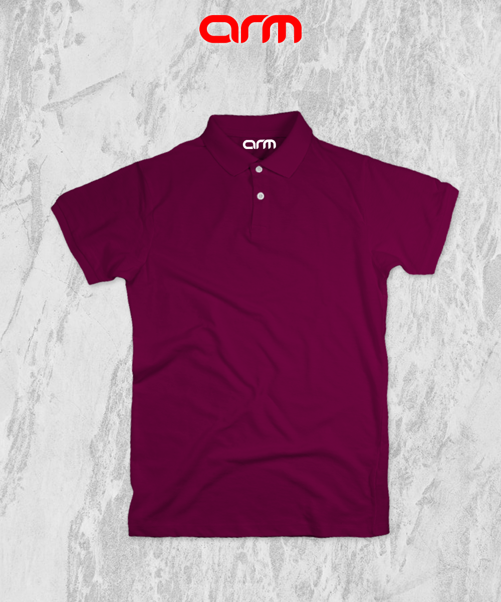 Maroon Unisex Polo Shirt