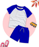 Royal Blue Basic Raglan Short Set