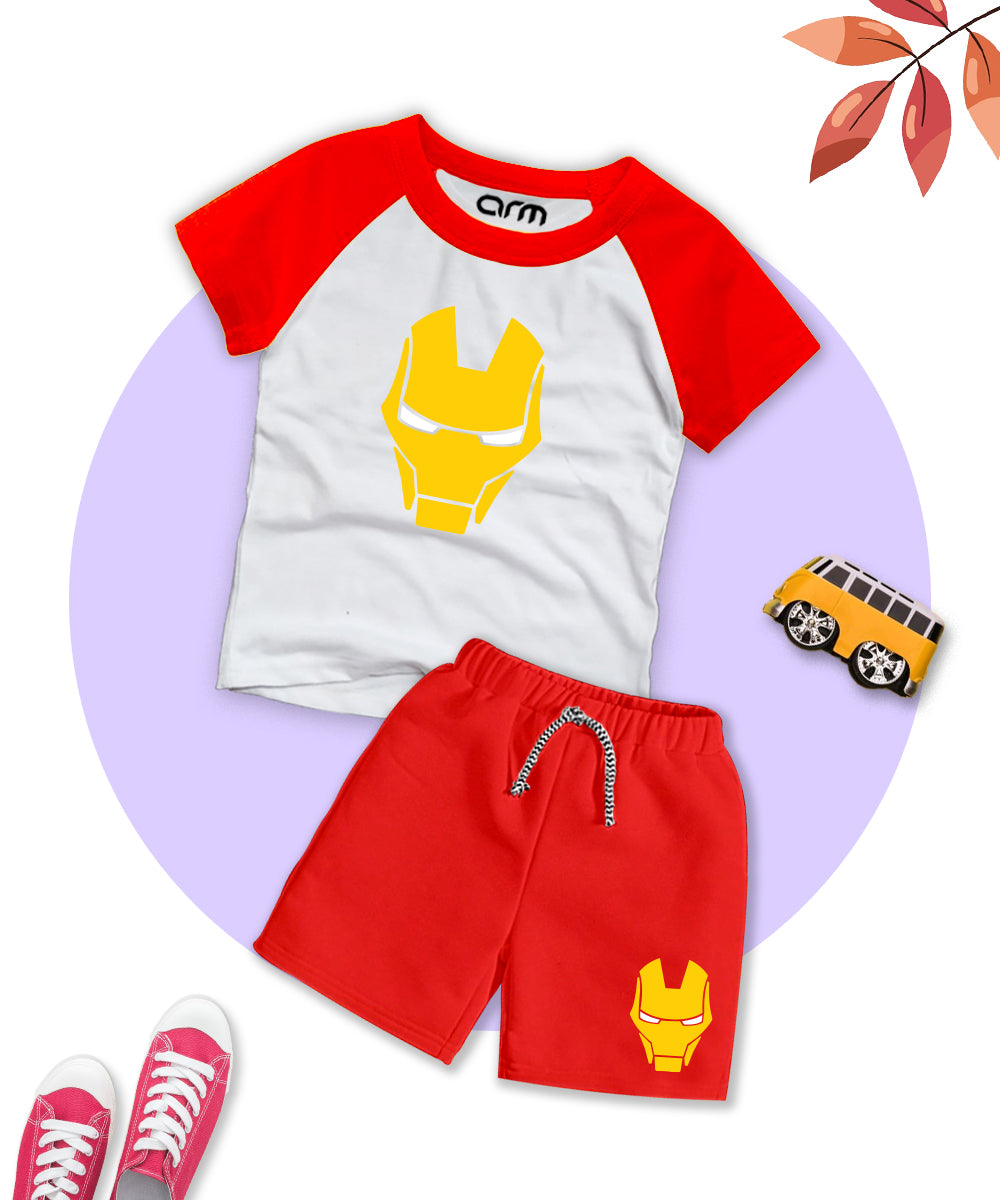 Ironman Printed Raglan Short Set