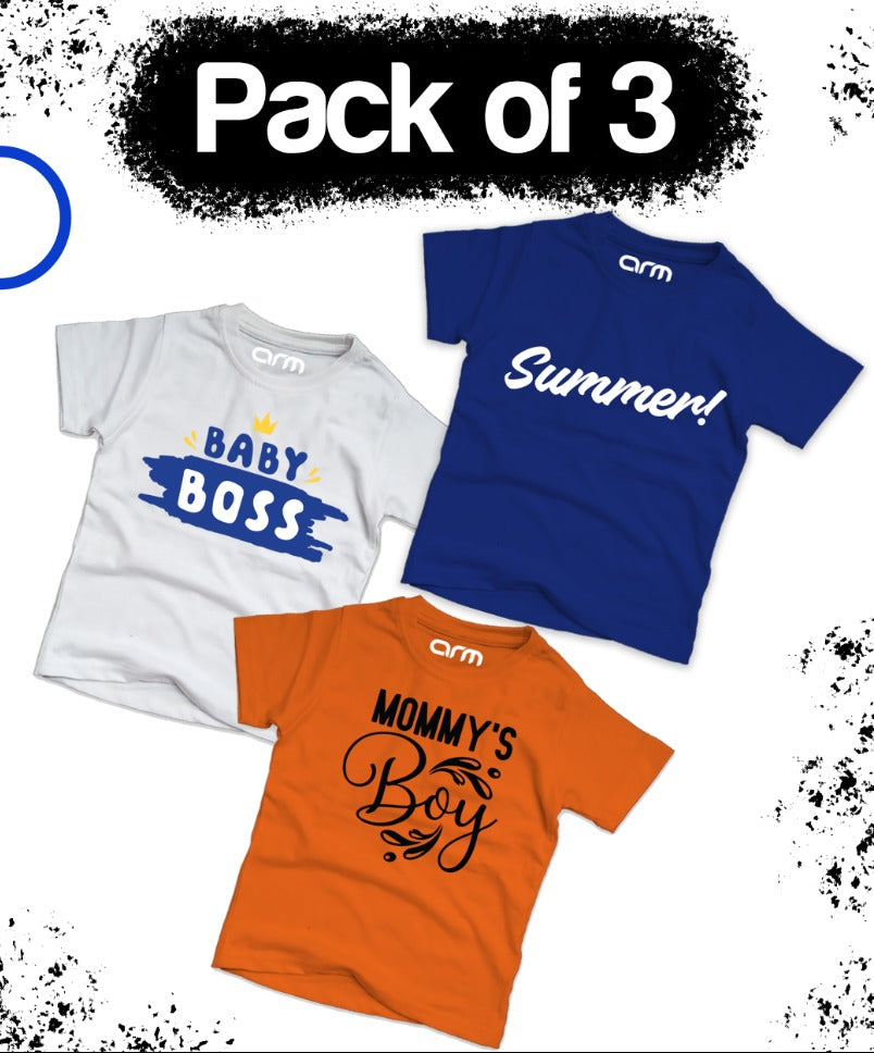 Pack of 3 T-Shirt For Kids - SUM-BABY-MOMMY