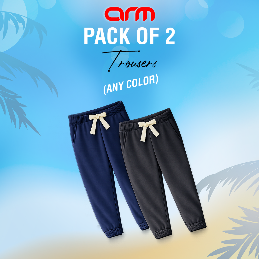 Pack of 2 Basic Trouser for Kids (Summer)