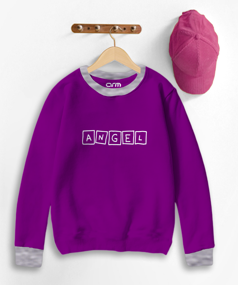 Pack of 2 Contrast Rib Sweat Shirts (BELIEVE-ANGEL)
