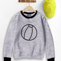 Basket Ball Constrast Sweat Shirt for Kids