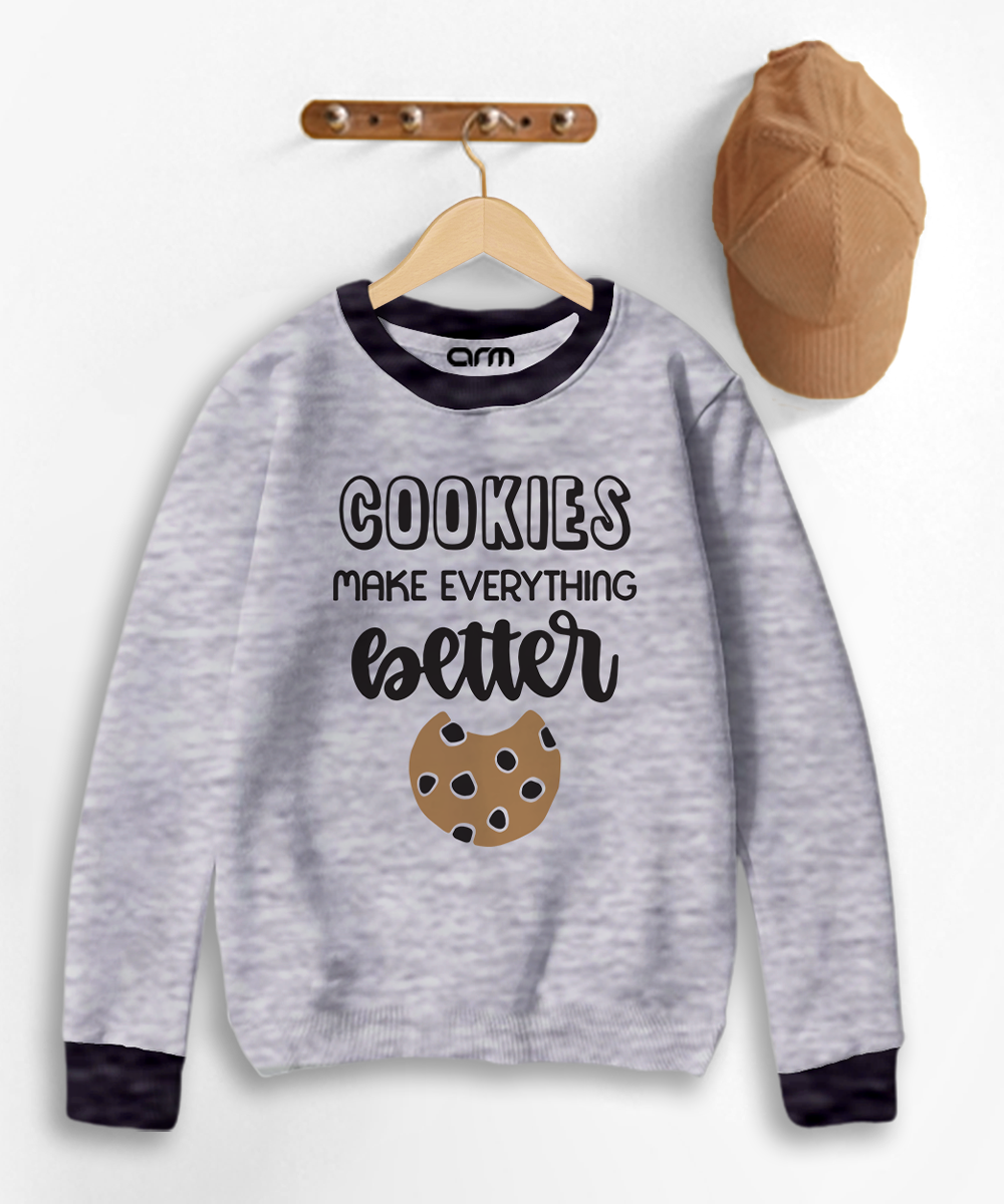 Cookies Contrast Sweat Shirt for Kids