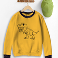 Dinosaur Contrast Sweat Shirt for Kids