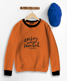 Enjoy Every Moment Contrast Sweat Shirt for Kids