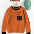 Little Monster Contrast Sweat Shirt for Kids