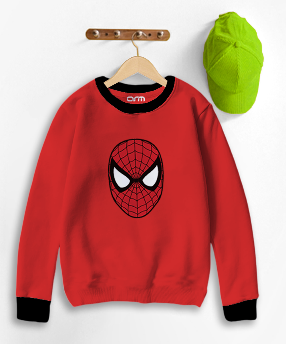 Spiderman Contrast Sweat Shirt for Kids