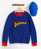 Superman Contrast Sweat Shirt for Kids