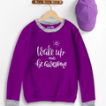 Wake Up Contrast Sweat Shirt for Kids