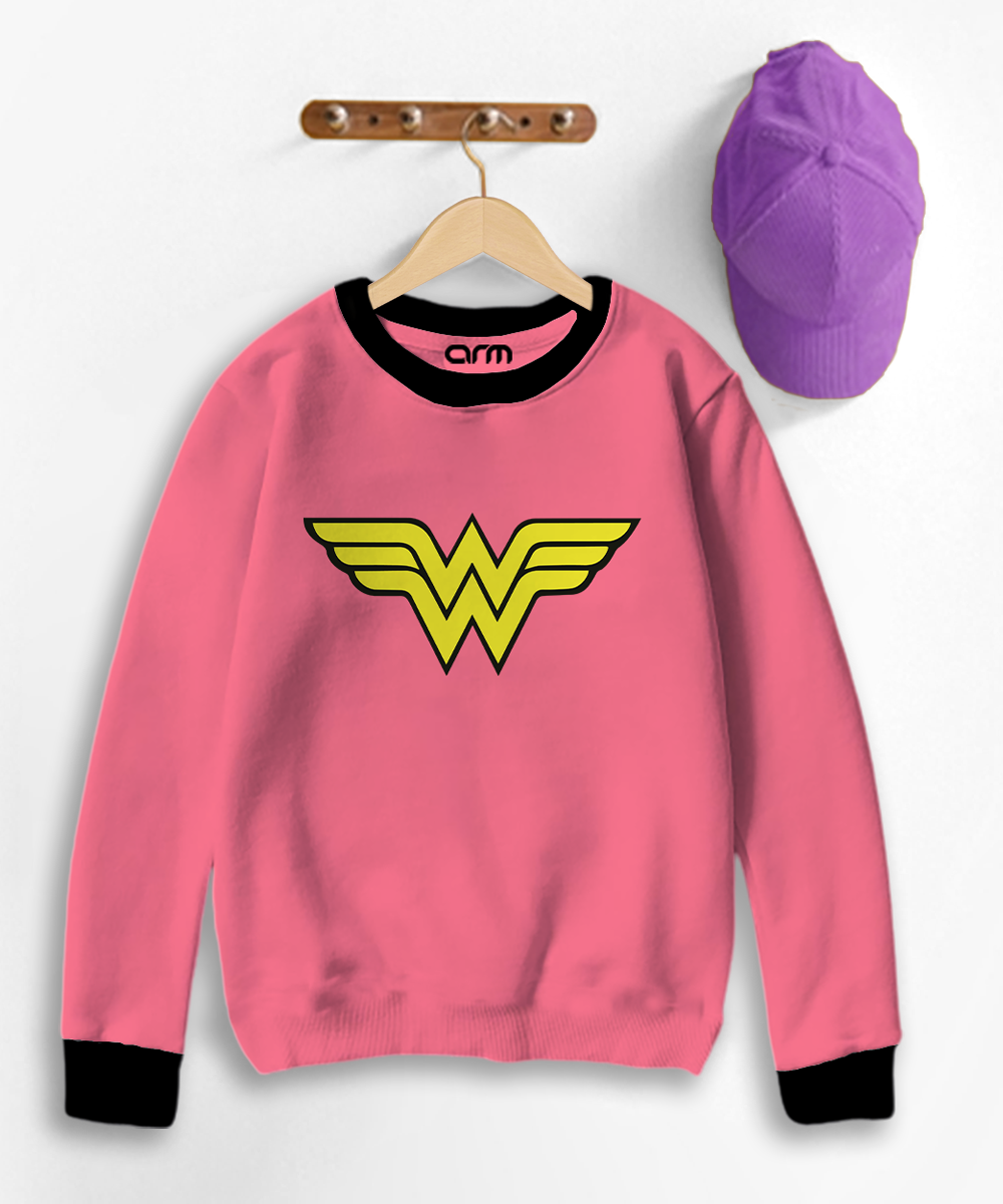 Wonder Woman Contrast Sweat Shirt for Kids