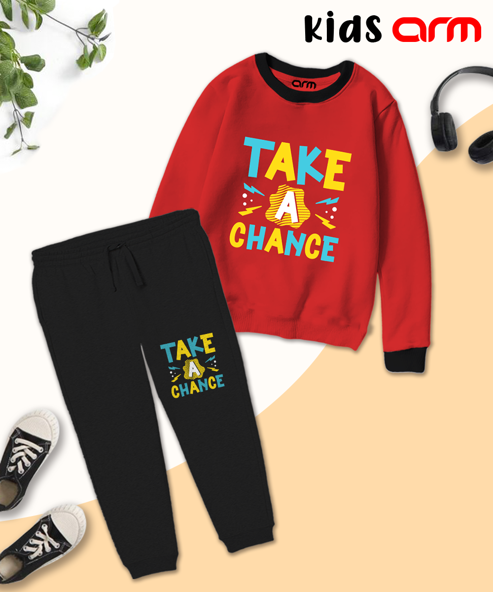 Take A Chance Contrast Tracksuit for Kids