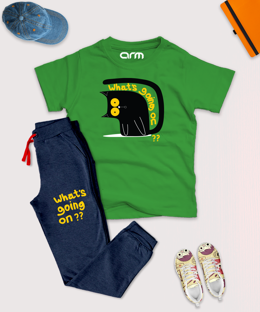 Whats Going On Tee & Trouser for Kids