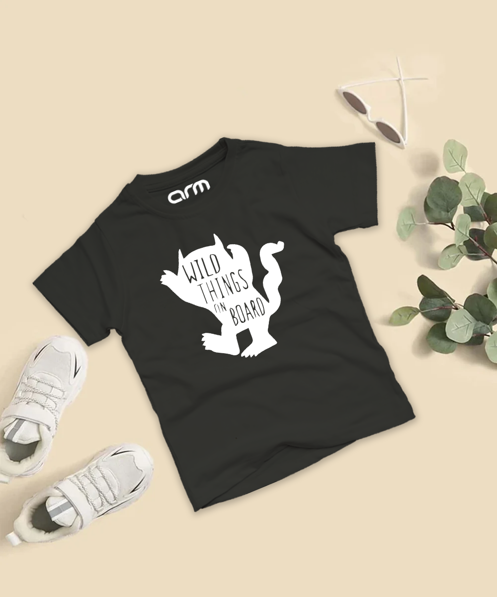 Wild Things on Board T-Shirt For Kids