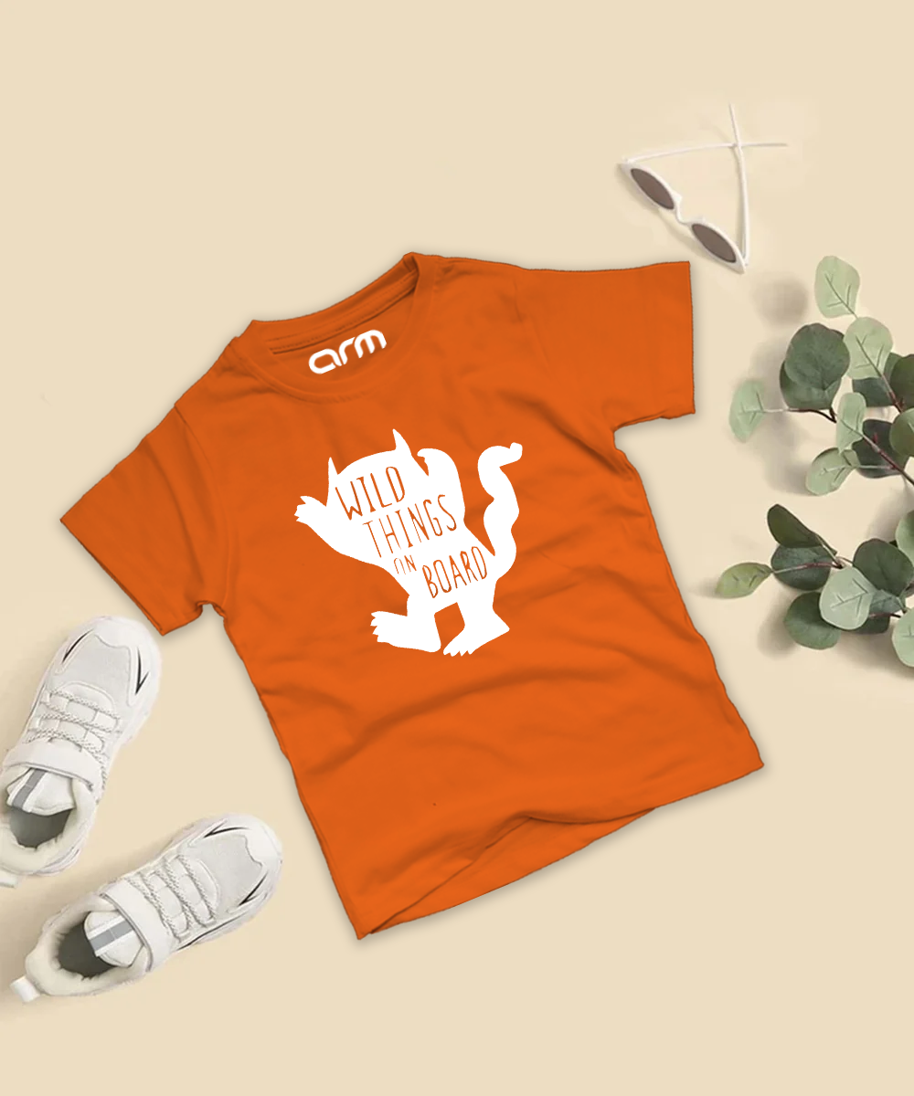 Wild Things on Board T-Shirt For Kids