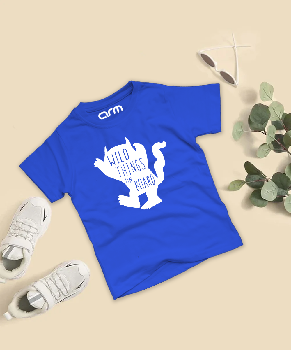 Wild Things on Board T-Shirt For Kids