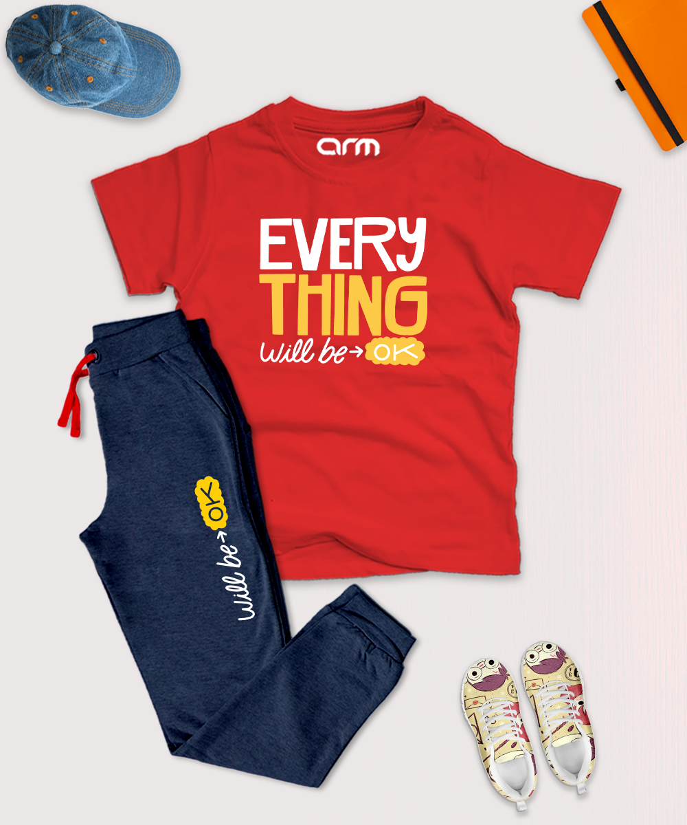 Everything Will Be Ok Tee & Trouser for Kids
