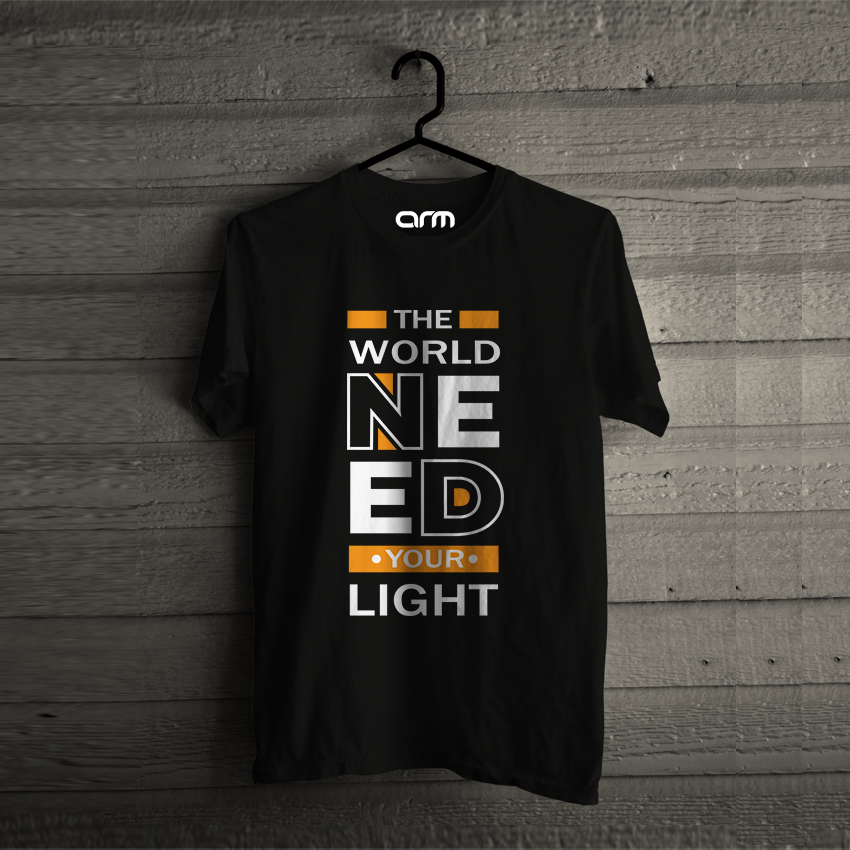 World Need Your Light T-Shirt (WorldLight-01HS)