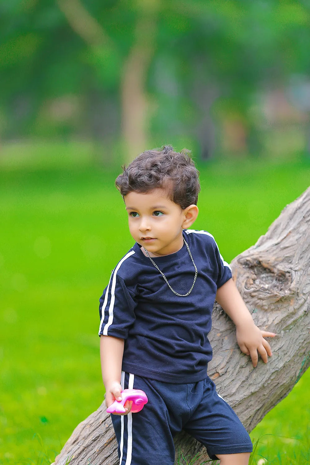Pack of 3 Basic Stripe T-Shirt & Short Set
