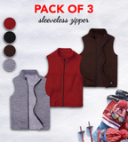 Pack of 3 Junior Sleeveless Jacket