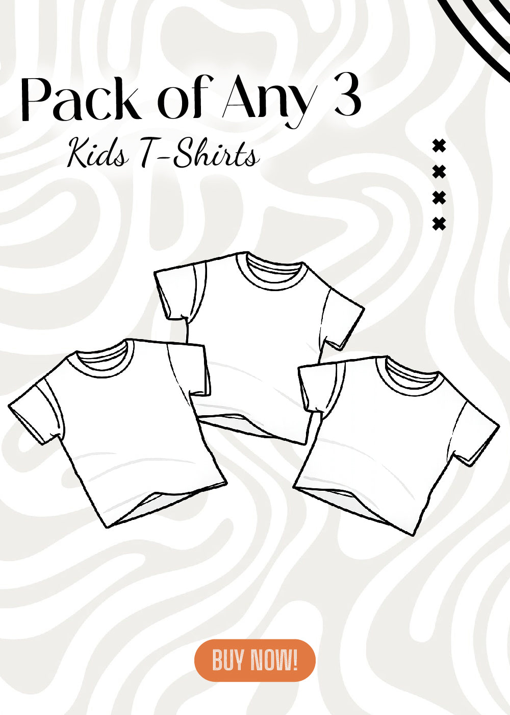 Pack of 3 T-Shirt For Kids (Bundle)