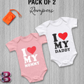 Pack Of 2 Printed Romper