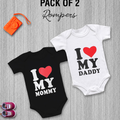 Pack Of 2 Printed Romper