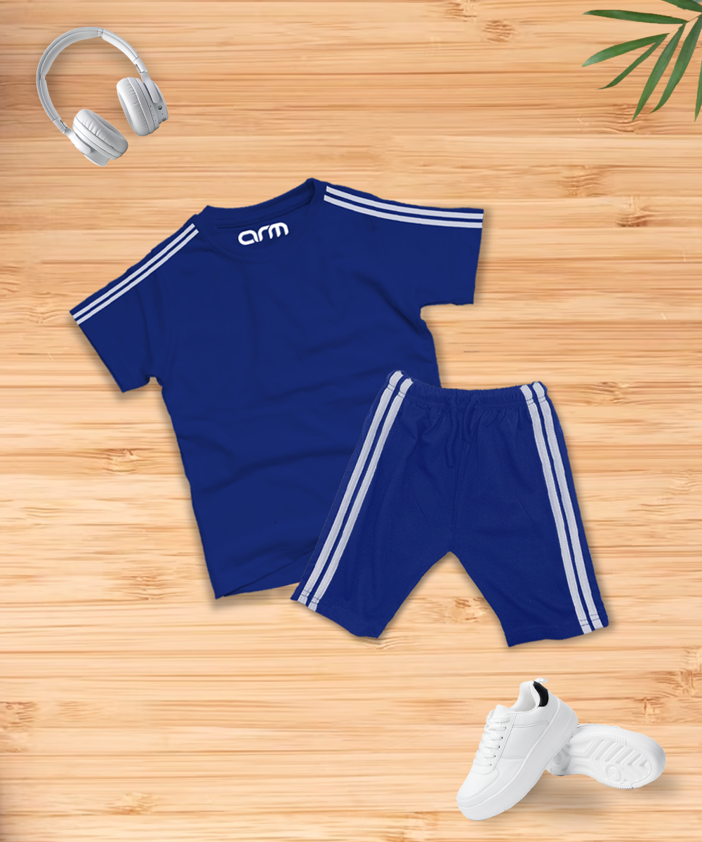Basic Stripe T-Shirt & Short Set