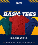 Pack of 3 Basic Unisex T-Shirts