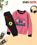 Always Be Kind Contrast Tracksuit for Kids