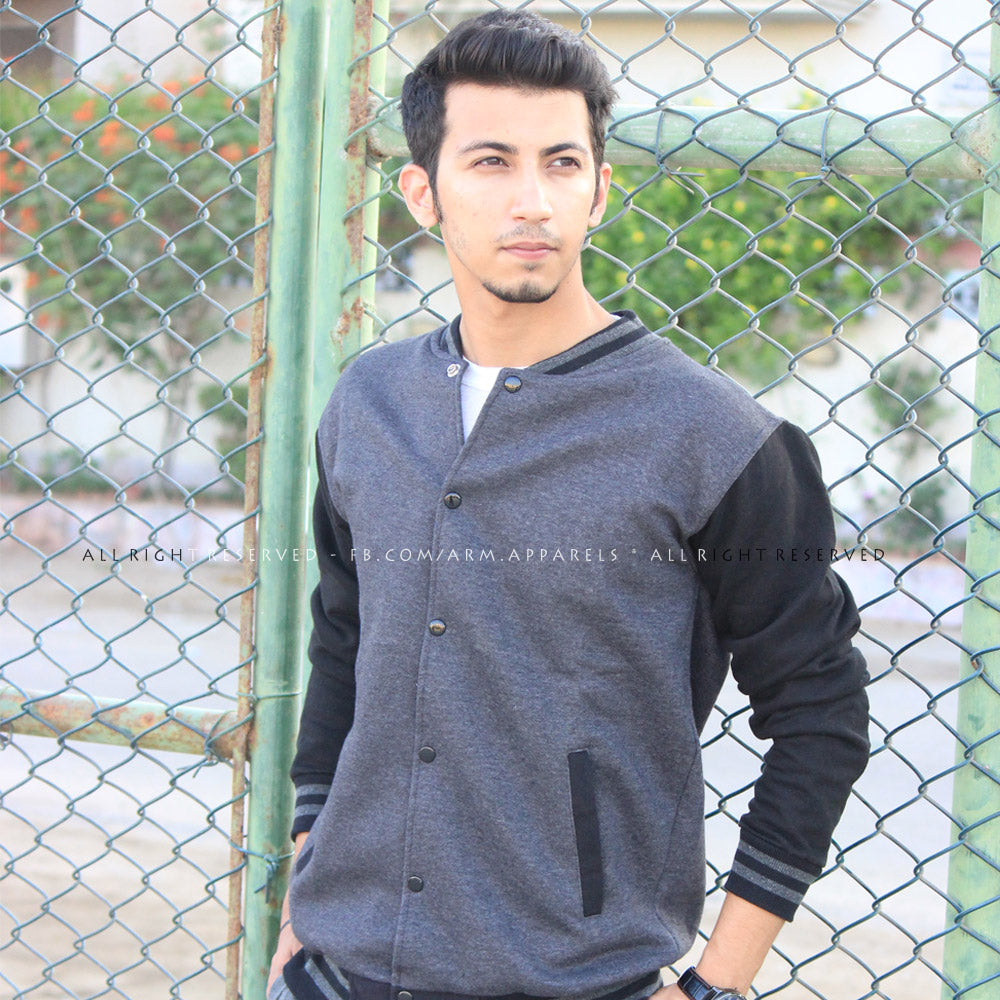 Charcoal Baseball Jacket
