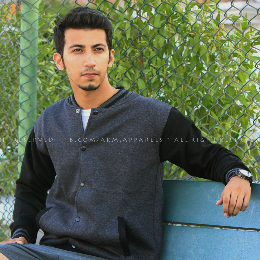 Charcoal Baseball Jacket