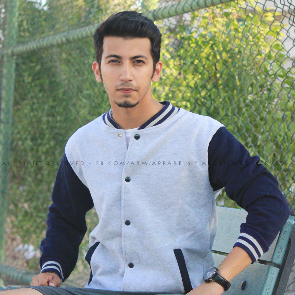 Heather Gray Baseball Jacket