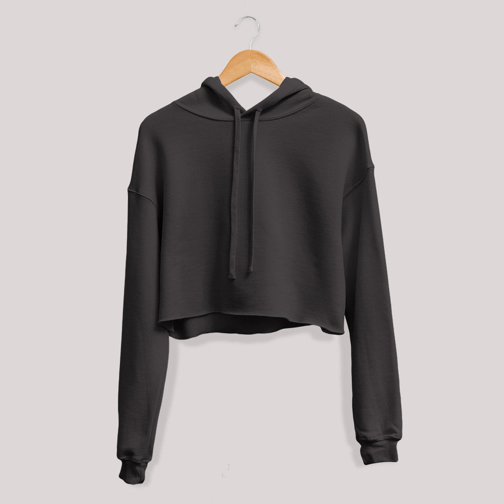Basic Black Crop Hoodie